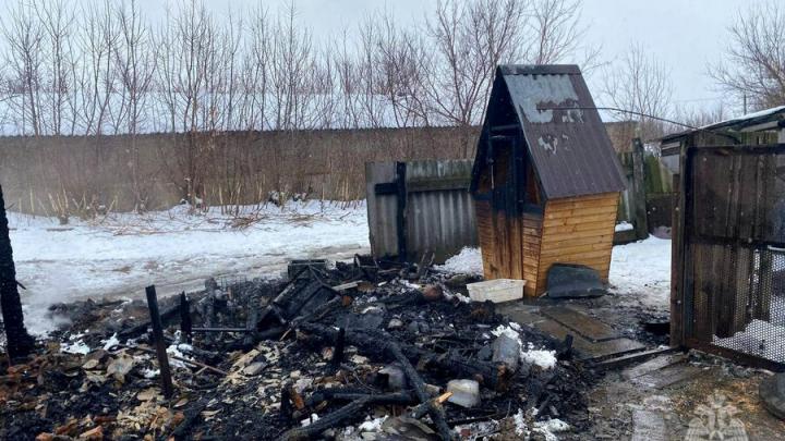 Из-за замыкания электропроводки в саратовской Лебедевке сгорел сарай с птицами