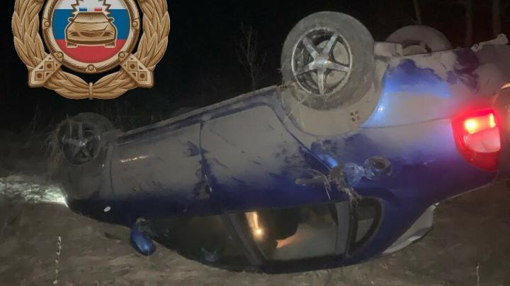 Водитель перевернулся в 