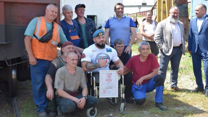В Саратове ветеран СВО без ног установил мировой рекорд