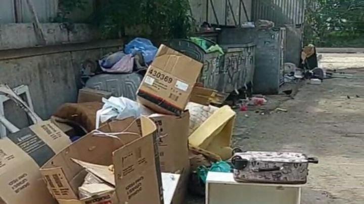 На Одесской в Саратове неделю не вывозят мусор