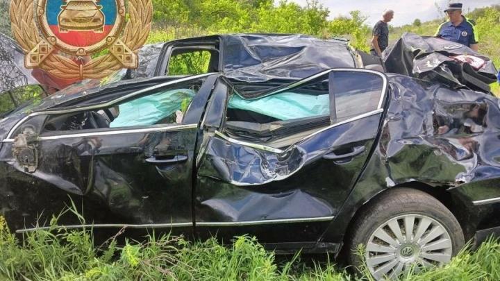 В Саратовской области девушка перевернулась на иномарке