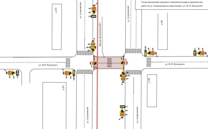 Движение ограничено: в центре Саратова из-за благоустройства закроют важный перекресток