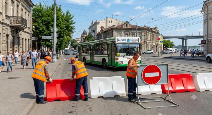 Масштабные перекрытия дорог и изменение маршрутов автобусов в Саратове: где закроют движение в июне
