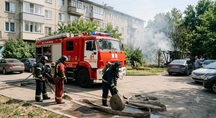 За сутки в Саратовской области вспыхнул 31 пожар с крупными возгораниями в домах и гаражах