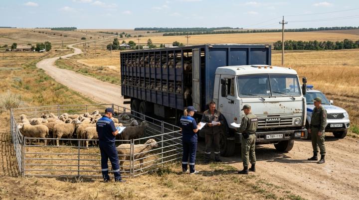 В Саратовской области задержали 200 овец-нелегалов