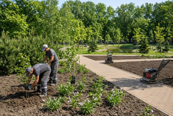 В городском парке Саратова высадят 100 новых деревьев и тысячи кустарников